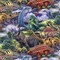 Dinosaurs Roam Cotton Fabric | By the Yard | Sewing and Crafting | 44 inches wide